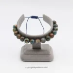 دستبند مهره سنگی جاسپر آسمانی