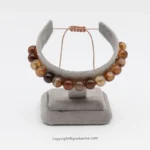 دستبند مهره سنگی عقیق سلیمانی