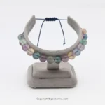 دستبند مهره سنگی فلوریت