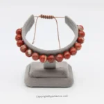 دستبند مهره سنگی جاسپر قرمز