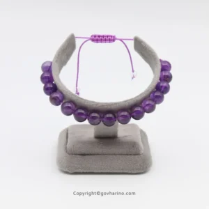 دستبند مهره سنگی آمیتیس