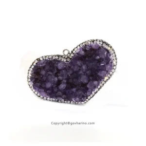 گردنبند آمیتیست زنانه قلبی