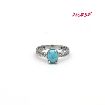 انگشتر فیروزه زنانه نقره کد 343