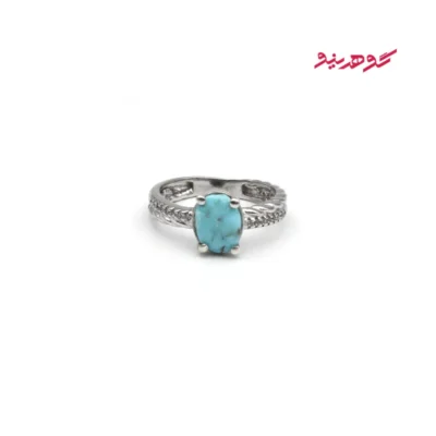 انگشتر فیروزه زنانه نقره کد 346