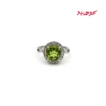 انگشتر زبرجد زنانه نقره کد 387