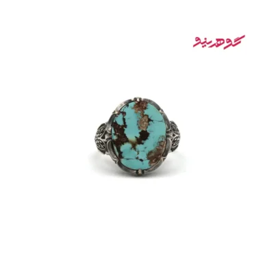 انگشتر فیروزه مردانه نقره کد 360