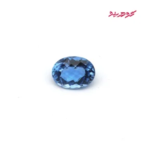 نگین توپاز آبی سوئیسی طبیعی کد 122
