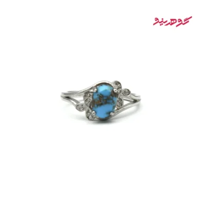 انگشتر فیروزه زنانه نقره کد 459