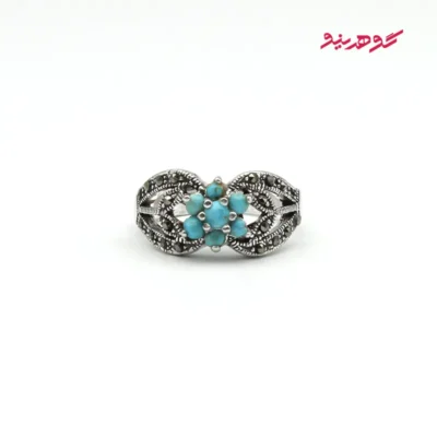 انگشتر فیروزه زنانه نقره کد 437