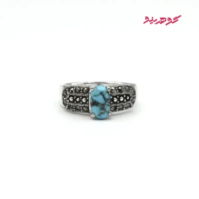 انگشتر فیروزه زنانه نقره کد 438