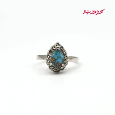 انگشتر فیروزه زنانه نقره کد 442