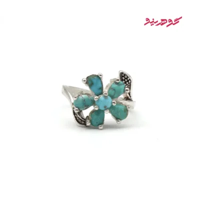 انگشتر فیروزه زنانه نقره کد 443