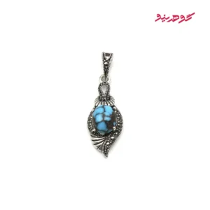 گردنبند فیروزه زنانه نقره مارکازیت کد 489