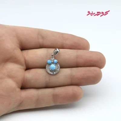 گردنبند فیروزه زنانه نقره کد 500