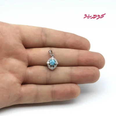 گردنبند فیروزه زنانه نقره کد 505