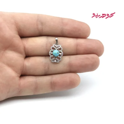 گردنبند فیروزه زنانه نقره کد 501