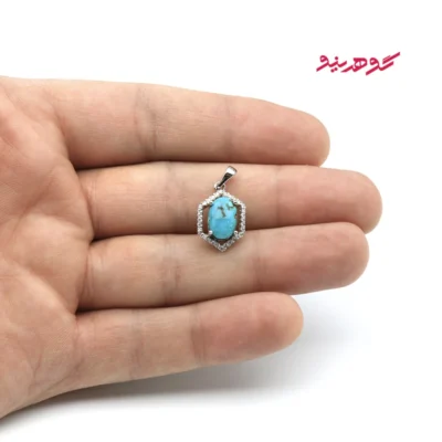 گردنبند فیروزه زنانه نقره کد 503