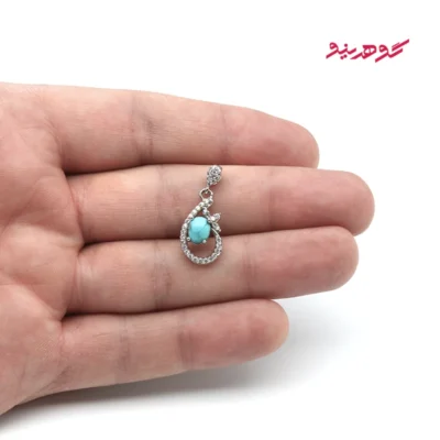 گردنبند فیروزه زنانه نقره کد 506