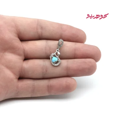 گردنبند فیروزه زنانه نقره کد 507
