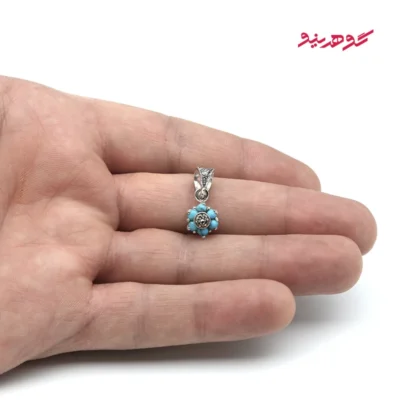 گردنبند فیروزه زنانه نقره مارکازیت کد 495