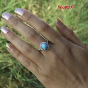 انگشتر فیروزه زنانه نقره کد 537