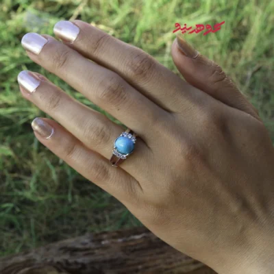 انگشتر فیروزه زنانه نقره کد 535