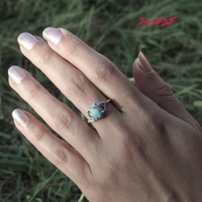 انگشتر فیروزه زنانه نقره کد 536
