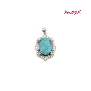 گردنبند فیروزه زنانه نقره کد 565
