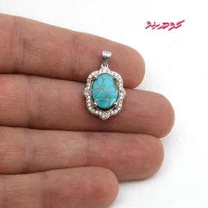 گردنبند فیروزه زنانه نقره کد 565