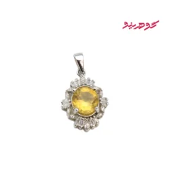 گردنبند سیترین زنانه نقره کد 560