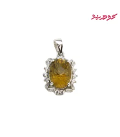گردنبند سیترین زنانه نقره کد 561