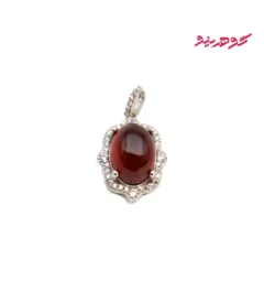 گردنبند گارنت سرخ زنانه نقره کد 572