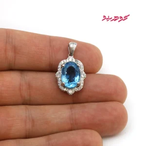 گردنبند توپاز زنانه نقره کد 554