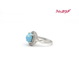 انگشتر فیروزه زنانه نقره کد 537