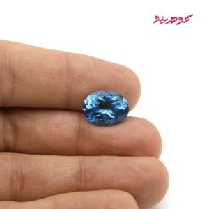نگین توپاز آبی سوئیسی طبیعی کد 269