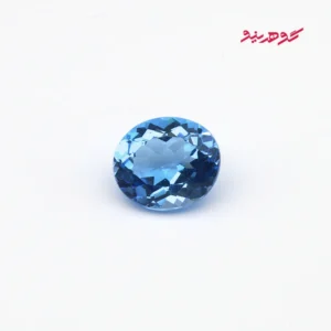 نگین توپاز آبی سوئیسی طبیعی کد 270